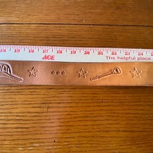 Vintage custom hand tooled leather belt